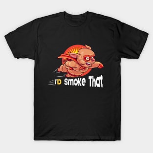 I'd Smoke That , Vintage Retro Farm Animals T-Shirt